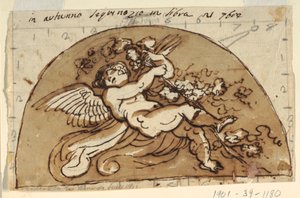 Automne, Lunette pour le plafond de la Sala Ottagonale, Palazzo Milzetti, Faenza - Felice Giani