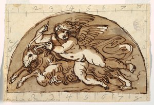 Capricorne, Lunette pour le Plafond de la Sala Ottagonale, Palazzo Milzetti, Faenza - Felice Giani