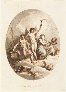 Modèle de décoration murale ou de plafond avec Bacchus, Hymen et Vénus - Felice Giani