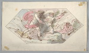 Dessin, Apollon et Daphné, 1796-98 - Felice Giani