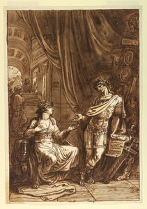 Dessin, Cléopâtre plaidant avec O, vers 1820 - Felice Giani