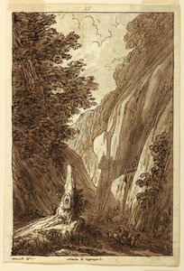 Dessin, La route de Caprarola, vers 1813 - Felice Giani