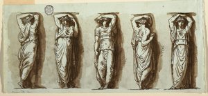 Cinq cariatides - Felice Giani