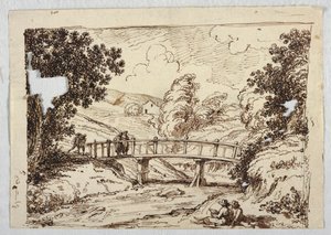 Paysage avec pont