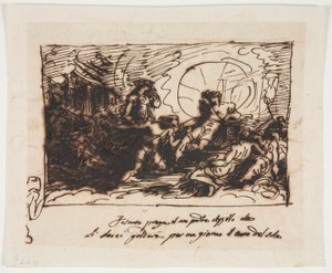 Phaéton demande à Apollon de conduire le char du soleil - Felice Giani