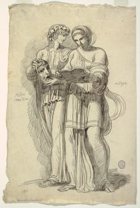 Thalie, muse de la comédie et Calliope, muse de la poésie épique - Felice Giani