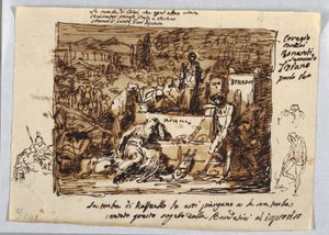 Les arts pleurant sur la tombe de Raphaël - Felice Giani