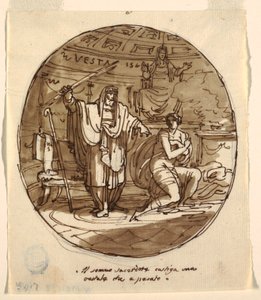 Le Grand Prêtre punit une Vestale, Sala di Numa Pompilius, Palazzo Milzetti, Faenza - Felice Giani