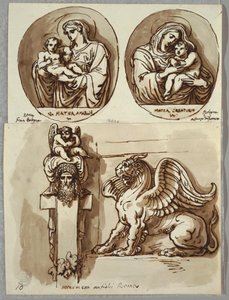 Deux dessins de la Madone et de l