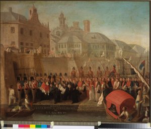 Visite au port franc de Gênes par S.S. le Pape Pie VII, c.1818