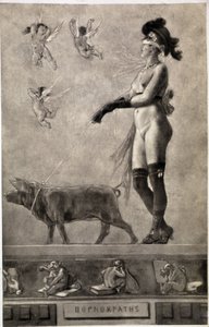 Pornokrates (Femme nue, yeux bandés, entourée d