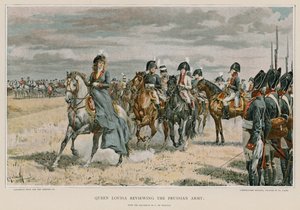 La reine Louisa passant en revue l