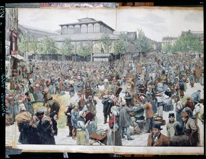 Vue des Halles, 1885 - Felicien baron de Myrbach Rheinfeld