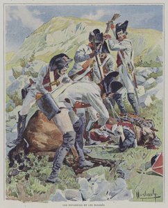 Troupes Espagnoles Tuant des Soldats Blessés - Felicien baron de after Myrbach Rheinfeld