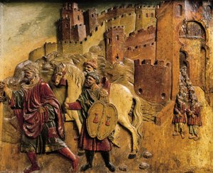 Boadbil dernier roi musulman quittant Grenade en 1492 après avoir remis les clés de la ville - Felipe Bigarny or Vigarny