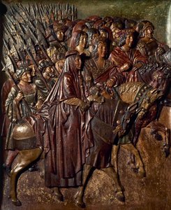 Les Rois Catholiques recevant les clés de Grenade (bois) - Felipe Bigarny or Vigarny