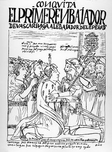 Martin de Ayala accueille Francisco Pizarro et Diego de Almagro