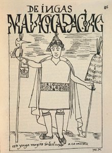 Représentation de Manco Capac, le fondateur légendaire du royaume de Cusco et une figure de la mythologie inca
