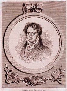Portrait du compositeur allemand Ludwig van Beethoven