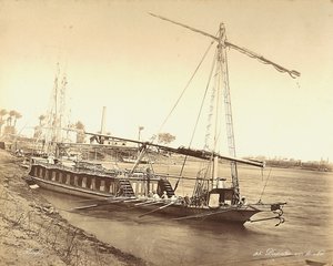 Bateau égyptien sur le Nil, en Égypte - Félix Bonfils