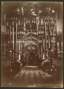 Intérieur du Saint-Sépulcre, Jérusalem - Félix Bonfils