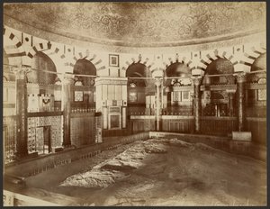 Intérieur, Dôme du Rocher, Jérusalem - Félix Bonfils