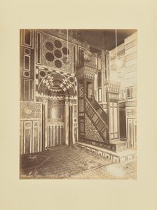 Le Caire - Intérieur de la mosquée El-Bordei - Félix Bonfils