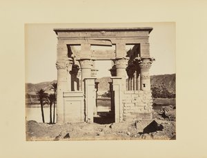 Philae. Temple hypèthre, vue de face, Égypte - Félix Bonfils