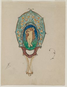 Design pour un miroir à main, vers 1900-1902 - Felix Bracquemond