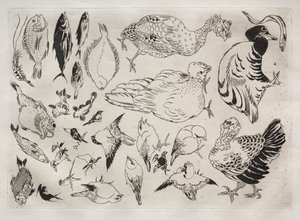 Service de table (service Rousseau) : Canards, poissons, etc. (n° 12) - Felix Bracquemond