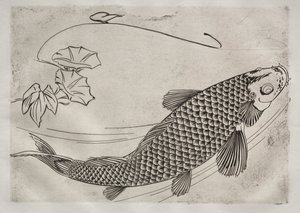 Service de table (service Rousseau) : Grand poisson de style japonais (n° 19)
