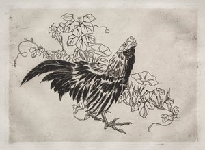Service de table (service Rousseau) : Coq et gloires du matin (n° 25)