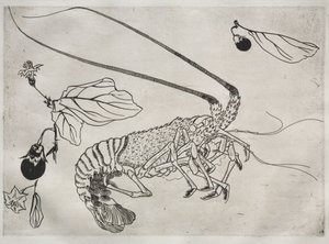 Service de table Rousseau : Grand homard avec antenne relevée n° 21, 1866 - Felix Bracquemond