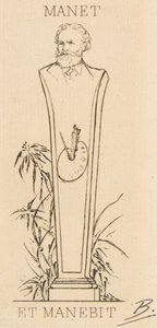 Ex-libris de Manet, 1875 - Felix Bracquemond