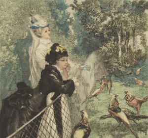 Dans le jardin zoologique, vers 1873 - Felix Bracquemond