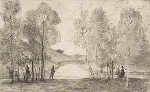 Le lac du Bois de Boulogne, vers 1858 - Felix Bracquemond