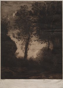 Paysage : Coucher de soleil, d