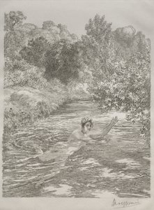 Le Baigneur, vers 1860-70 - Felix Bracquemond