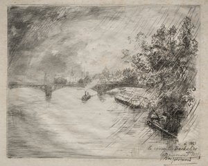 Vue du Pont de Saint-Pères, 1877 - Felix Bracquemond
