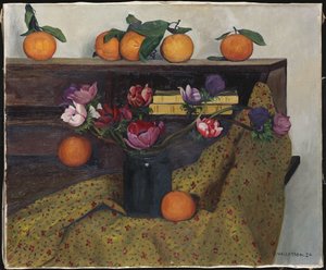 Anémones et oranges, 1924