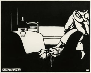 Cinq heures - Felix Edouard Vallotton