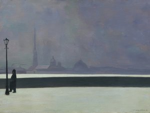 La Néva, brume légère - Felix Edouard Vallotton
