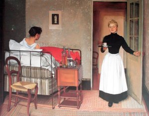 Félix Edouard Vallotton (1865 – 1925) peintre suisse, 1892 le patient - Felix Edouard Vallotton