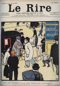 Hé ! Cocher ! Couverture du journal « Le Rire », du 23 juin 1898 - Felix Edouard Vallotton