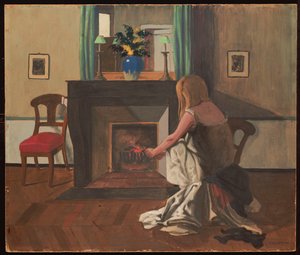 Intérieur avec une femme en chemise de nuit, 1899