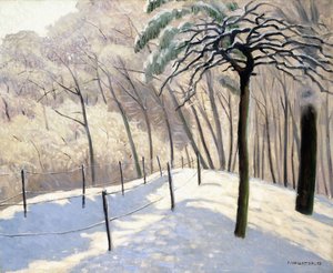 Paysage de neige au Bois de Boulogne, 1905 - Felix Edouard Vallotton