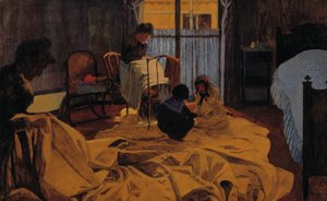La Blanchisseuse, Chambre bleue - Felix Edouard Vallotton