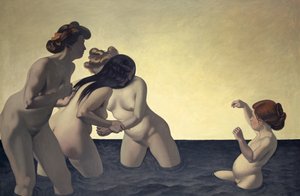 Trois femmes et une petite fille jouant dans l