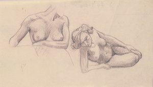 Deux études de nus féminins