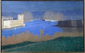 Vue du port de Marseille - Felix Edouard Vallotton